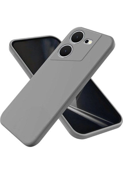 Tecno Pova 5 Uyumlu Silikon Kılıf - Kamera Korumalı Esnek Pastel Renk Kapak - Gri