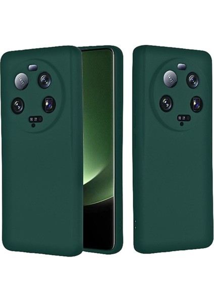 Xiaomi 13 Ultra Uyumlu Silikon Kılıf - Kamera Korumalı Esnek Pastel Renk Kapak - Yeşil