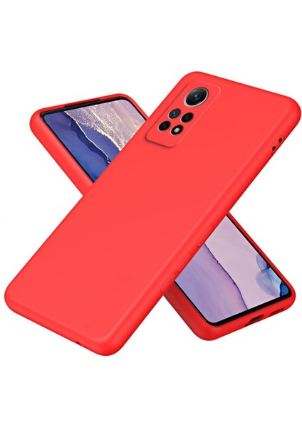 Redmi Note 12 Pro 4G Uyumlu Silikon Kılıf - Kamera Korumalı Esnek Pastel Renk Kapak - Kırmızı