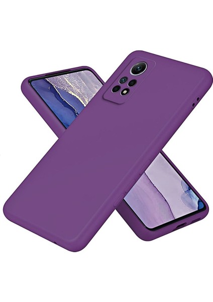 Redmi Note 12 Pro 4G Uyumlu Silikon Kılıf - Kamera Korumalı Esnek Pastel Renk Kapak - Mor