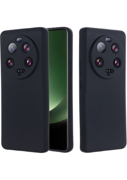 Xiaomi 13 Ultra Uyumlu Silikon Kılıf - Kamera Korumalı Esnek Pastel Renk Kapak - Siyah