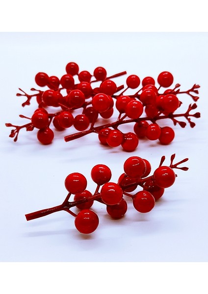 Dekoratif Yapay Kokina, Kiraz Çiçeği, Dekoratif Yılbaşı Hediye Süsü, 5 Adet fiyatları