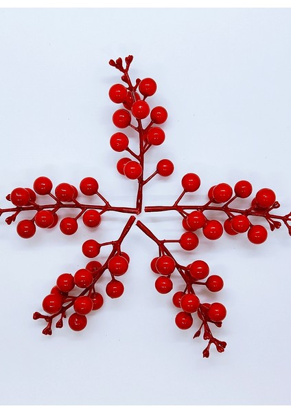 Dekoratif Yapay Kokina, Kiraz Çiçeği, Dekoratif Yılbaşı Hediye Süsü, 5 Adet fırsatları