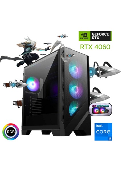 Intel I9 14900K 32GB Ddr5 1tb SSD Rtx 4060 Sıvı Soğutmalı Oyun Bilgisayarı