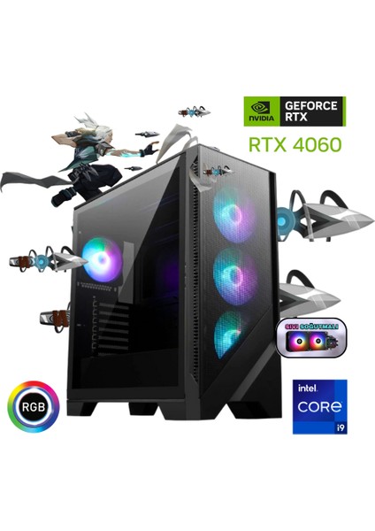 Intel I9 14900K 32GB Ddr5 2tb SSD Rtx 4060 Sıvı Soğutmalı Oyun Bilgisayarı