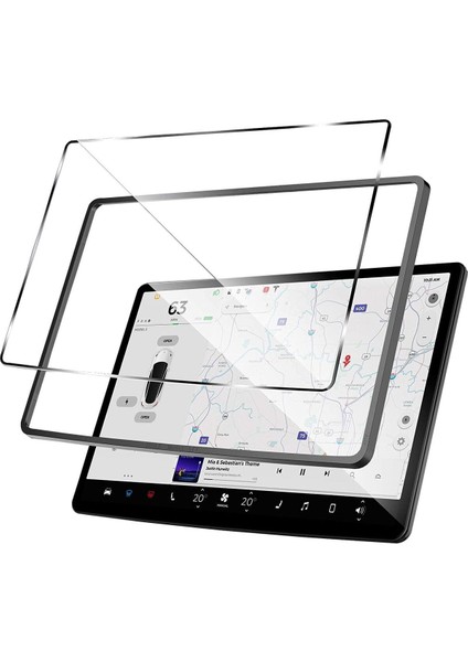 Tesla Model Y Araç Multimedya Temperli Cam Ekran Koruyucu 15' Kalıp Tam Uyum modelleri
