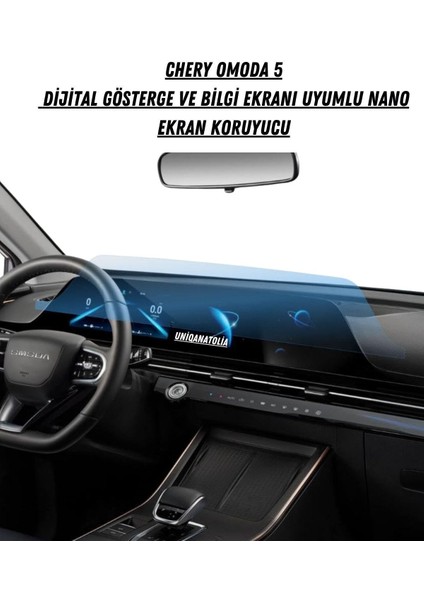 Chery Omoda 5 Dijital Gösterge ve Bilgi Ekranı Uyumlu Nano Ekran Koruyucu