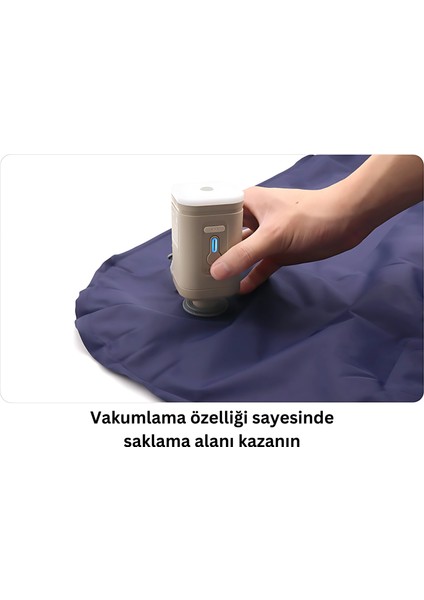 Taşınabilir Kablosuz Elektrikli Hava Pompası, Type-C Şarjlı, Şişirme ve Söndürme Için 5 Başlıklı