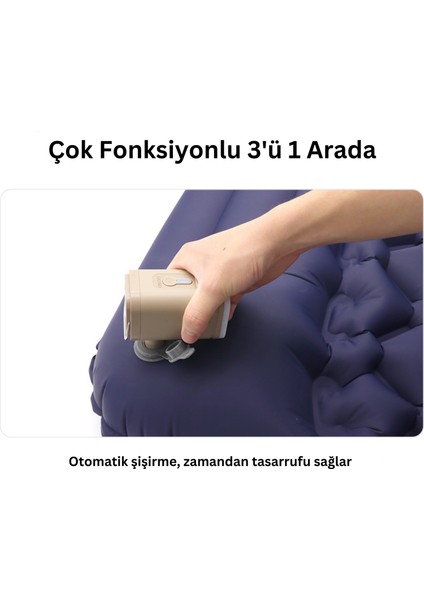 Taşınabilir Kablosuz Elektrikli Hava Pompası, Type-C Şarjlı, Şişirme ve Söndürme Için 5 Başlıklı