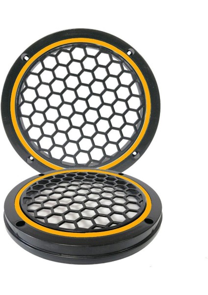 Turuncu Neon Ledli 16 cm 2’li Hoparlör Kapağı