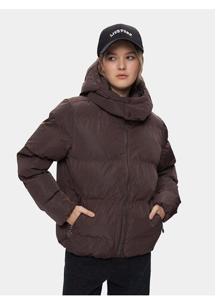 Ltb Cenoro Kapüşonlu Fermuarlı Şişme Mont modelleri