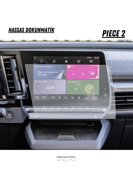 Renault Megane E-Tech 2022 2023 Multimedya ve Gösterge Panel Uyumlu Nano Ekran Koruyucu modelleri
