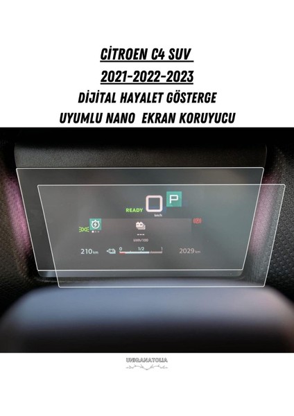 Citroen C4 Suv 2021 2022 2023 Digital Hayalet Gösterge Uyumlu Nano Ekran Koruyucu