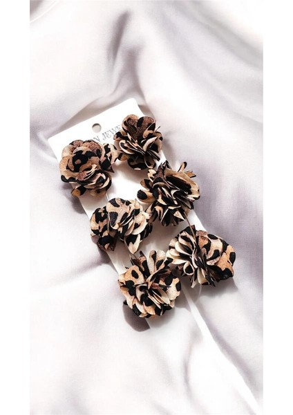 Kumaş Leopar Desenli Uzun Küpe fırsatları