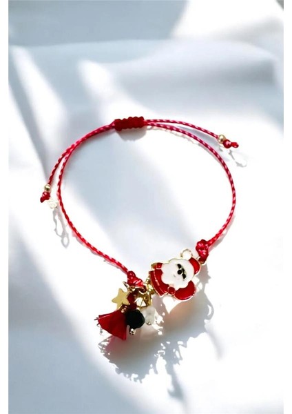 Yılbaşı Noel Baba Ip Makrome Bileklik fiyatları