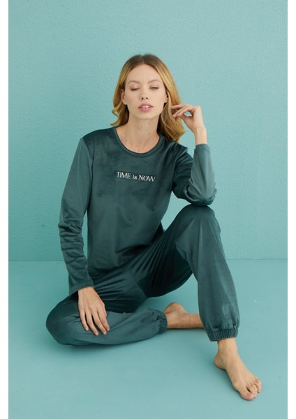 Kadın Pijama Takımı Uzun Kollu Soft Fransız Kadife Kışlık fiyatları