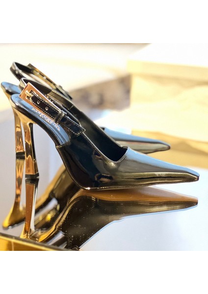 Stiletto Gold Topuk Detaylı Zarany