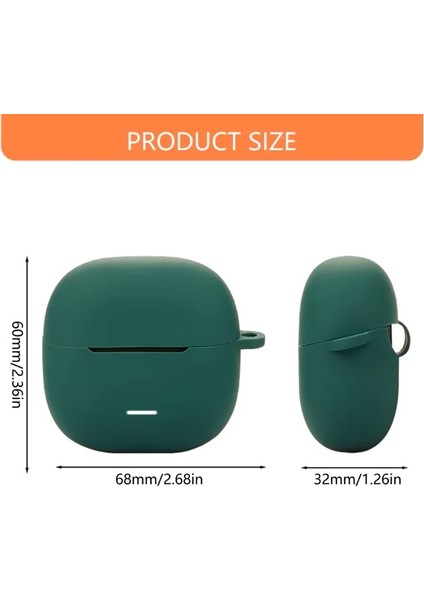 Xiaomi Redmi Buds 6 Lite Uyumlu Silikon Kılıf+Kanca