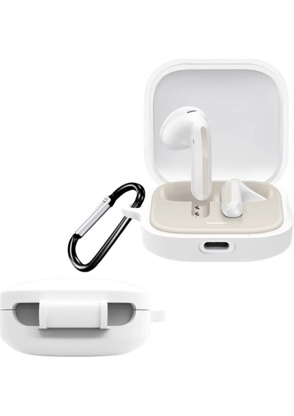 Xiaomi Redmi Buds 6 Active Uyumlu Silikon Kılıf+Kanca