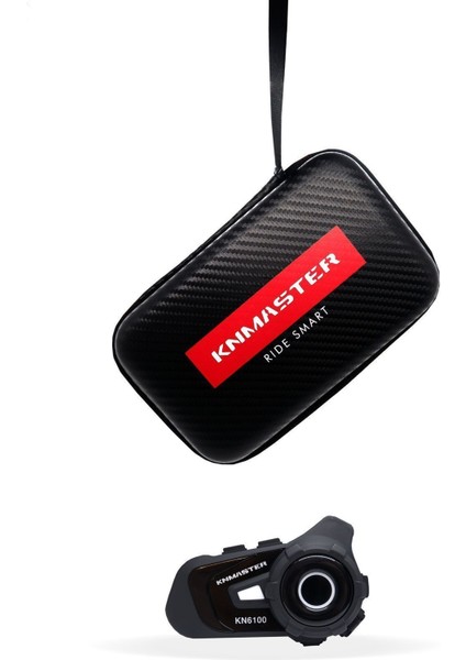 KN6100 Motosiklet Kask Interkom Bluetooth Intercom Kulaklık Seti Siyah Çanta Hediyeli modelleri