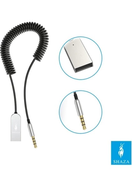 USB Wireless Bluetooth Araç Kiti Hifi Stereo Ses Alıcısı Aux 3.5mm Jack Adaptörü Bluetooth 5.0 fırsatları