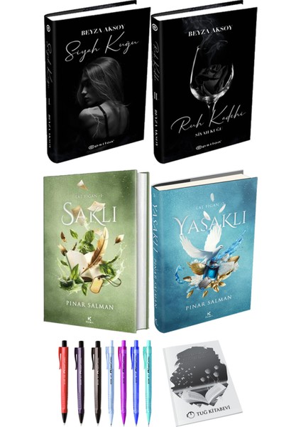 Lal Figan Saklı Yasaklı 2li Set (Ciltli) ve Siyah Kuğu Ruh Kadehi (Ciltli)