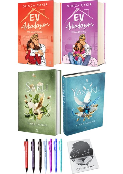 Lal Figan Saklı Yasaklı 2li Set (Ciltli) ve Ev Arkadaşım Aşk Anatomisi His Anestezisi (Ciltli)
