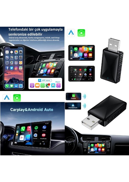 Kablosuz Android Auto/car Play USB Dongle Cihazı indirimleri