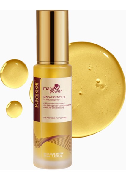 Argan Içerikli Saç Bakım Yağı 50 ml Maca Özü Saç Bakım Yağı