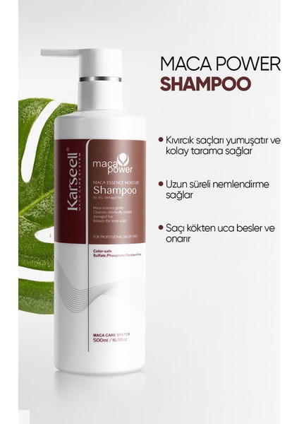Argan Oil Shampoo Deep Repair Maca Özü Nemlendirici Şampuan 500 ml