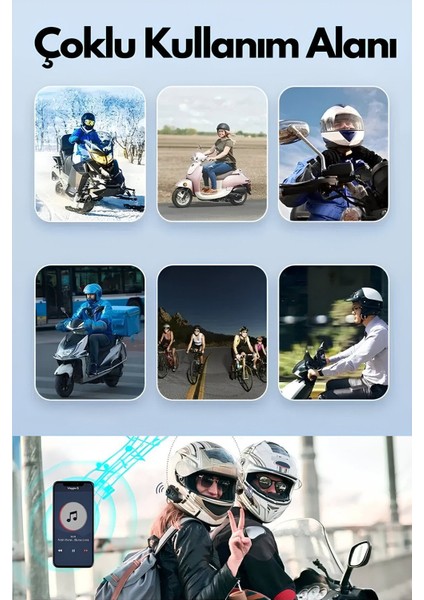 Su Geçirmez Bluetooth Motosiklet Intercom Kask Kulaklığı 2000 Mah 300MT 2 Li Bağlantı Özelliği modelleri