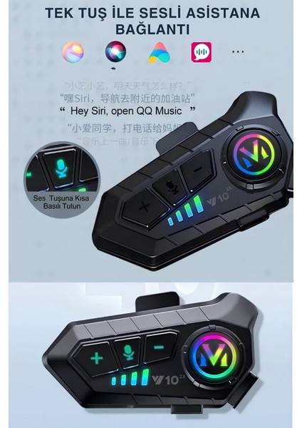 Su Geçirmez Bluetooth Motosiklet Intercom Kask Kulaklığı 2000 Mah 300MT 2 Li Bağlantı Özelliği indirimleri