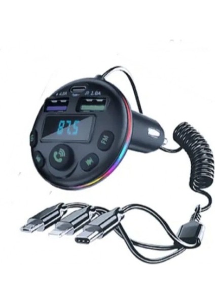 G14 Bluetoot Fm Transmitter Fm Verici 36W Pd Giriş Microsd Kart Girişi
