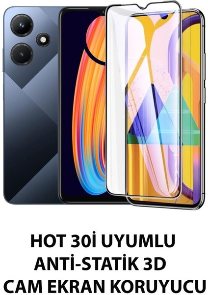 Infinix Hot 30i Uyumlu Hayalet Anti-Statik Cam Ekran Koruyucu Gizlilik Korumalı