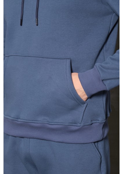 %100 Pamuk Kapüşonlu Sweatshirt ve Jogger Eşofman Takımı fırsatları