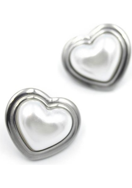 Inci Kalp Küpe - Gümüş