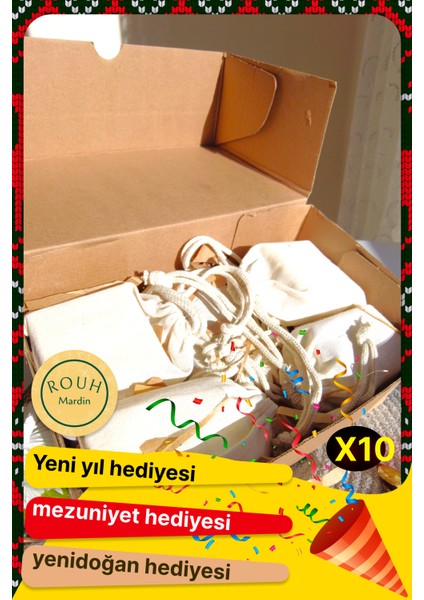 Yeni Yıl Hediyesi, Mezuniyet , Yenidoğan ve Düğün Hediyesi Olarak Verilebilen Doğal Sabun 10 Adet