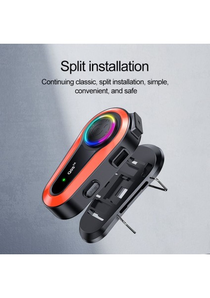 Q08-2X Rgb Işıklı Intercom 2 Kişi Bağlantılı 1000MAH Motosiklet Bluetooth Kulaklık Seti fırsatları