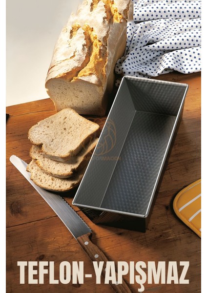 Teflon Ekmek Pişirme Kalıbı Baton Pasta Kalıbı 719575