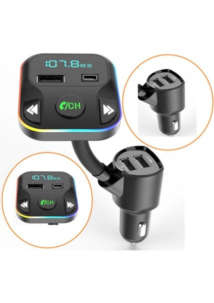 G12 Pd Şarj Özellikli Dijital Göstergeli Bluetooth Fm Transmitter