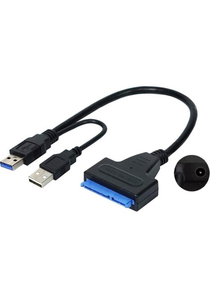 USB 3.0 To Sata 2.5" 3.5" HDD KABLO12V Power Adaptörlü