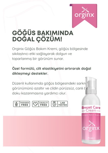 Göğüs Diklendirici & Dolgunlaştırıcı Sıkılaştırıcı Göğüs Bakım Kremi 75 ml