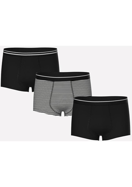 Çizgili Erkek Çocuk Boxer 3'lü