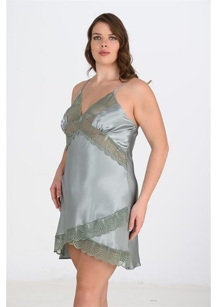 Aria's Closet Büyük Beden Yeşil Gecelik 2113