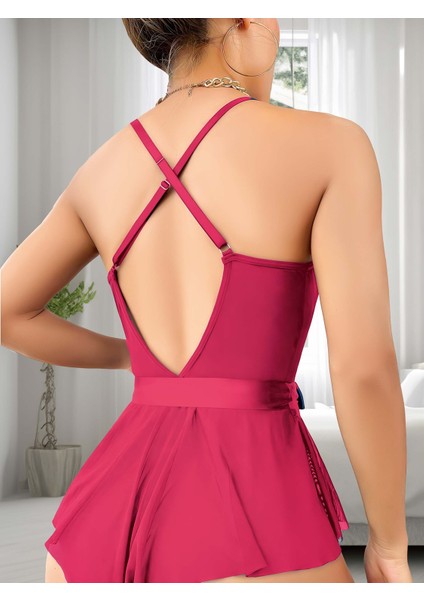 Utsnstore Kadın Askılı Önden Bağlamalı Harika Tül Gecelik fiyatları
