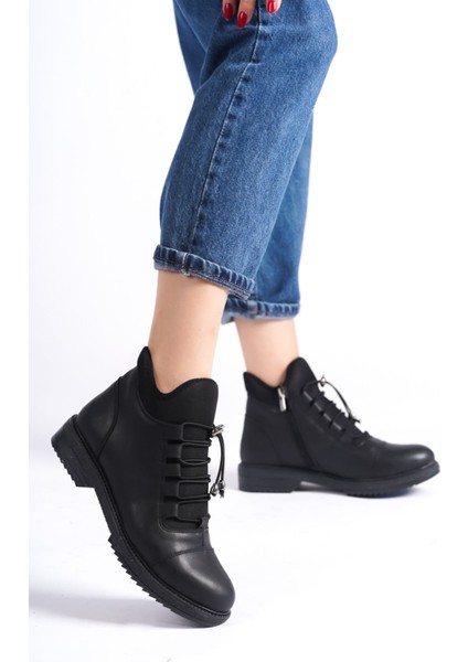 Kadın Emil Shoes Rahat ve Sıcak Tutan Kaymaz Ortopedik Taban Fermuarlı Bot