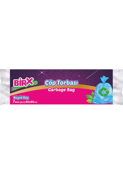 Çöp Poşeti Büyük Boy 65x80 cm Çöp Torbası 1 Paket 7'li