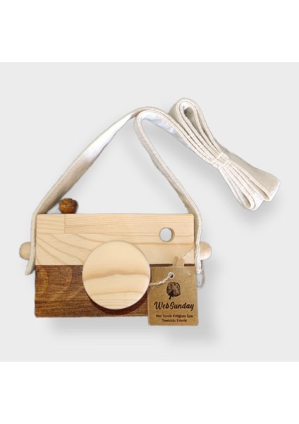 Tüm Yaş Grupları Ahşap Waldorf Fotoğraf Makinesi, Eğitici Bebek Kamera Oyuncağı 2 3 4 5 6 Yaş Erkek