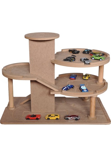 3+ Yaş Ahşap Katlı Otopark Garaj Oyuncak Beyaz fiyatları