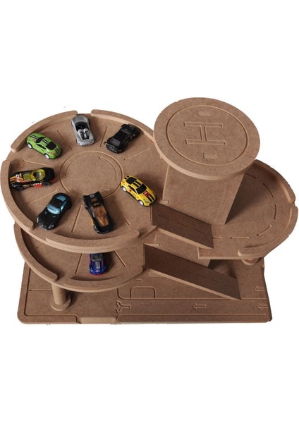 3+ Yaş Ahşap Katlı Otopark Garaj Oyuncak Beyaz modelleri